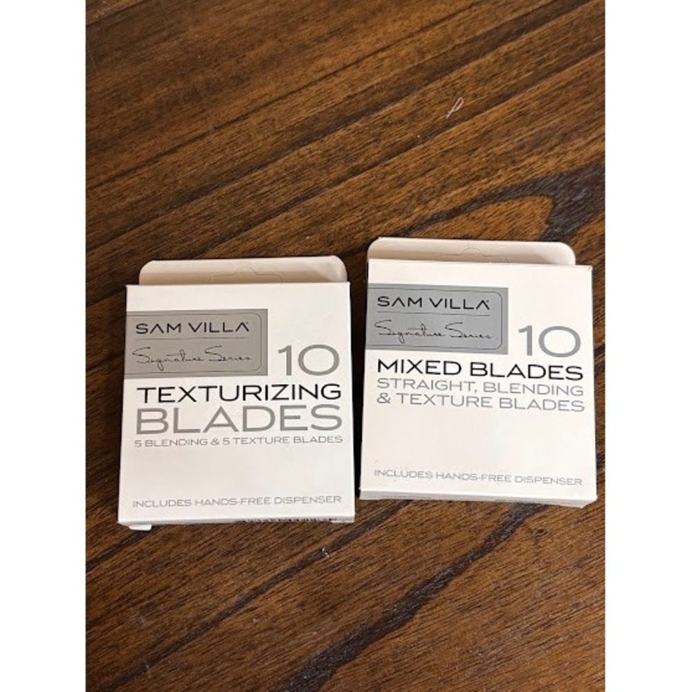Sam Villa Signature Series 20pk Razor Blades Texturizing Mixed Blending Straight